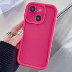 For iPhone 13 mini Shockproof Frame Frosted Precise Hole TPU Phone Case(Rose Red)