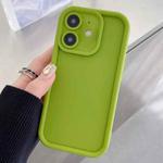 For iPhone 12 Shockproof Frame Frosted Precise Hole TPU Phone Case(Fluorescent Green)