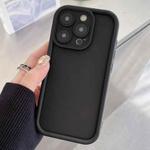 For iPhone 12 Pro Max Shockproof Frame Frosted Precise Hole TPU Phone Case(Black)