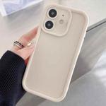 For iPhone 11 Shockproof Frame Frosted Precise Hole TPU Phone Case(White)
