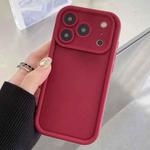 For iPhone 17 Pro Max Shockproof Frame Frosted Precise Hole TPU Phone Case(Wine Red)