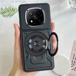 For Redmi Note 14 Pro 4G Global Armor Rotating Holder MagSafe Phone Case(Black)