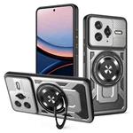 For Redmi K80 Pro / Poco F7 Ultra Armor Rotating Holder MagSafe Phone Case(Grey)