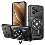 For Redmi K80 / Poco F7 Pro Armor Rotating Holder MagSafe Phone Case(Black)