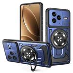 For Redmi K80 / Poco F7 Pro Armor Rotating Holder MagSafe Phone Case(Blue)