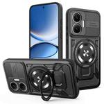 For Redmi Turbo 4 Pro Armor Rotating Holder MagSafe Phone Case(Black)