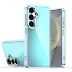 For Samsung Galaxy S25 5G Plating Gradient Discolor Phone Case(Blue)