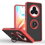 For Realme 14 Pro Q Shadow 1 Series TPU Hybrid PC Phone Case with Ring(Red)
