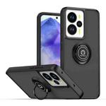 For Realme 14 5G Global Q Shadow 1 Series TPU + PC Phone Case with Ring(Black+Black)