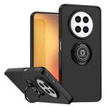 For Realme 12 5G Global Q Shadow 1 Series TPU + PC Phone Case with Ring(Black+Black)