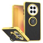 For Realme 12 5G Global Q Shadow 1 Series TPU + PC Phone Case with Ring(Yellow)
