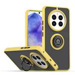 For Realme 12+ 5G / 12 4G Q Shadow 1 Series TPU + PC Phone Case with Ring(Yellow)