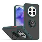 For Realme 12+ 5G / 12 4G Q Shadow 1 Series TPU + PC Phone Case with Ring(Dark Green)