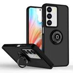For Realme C75 4G / 14x Global Q Shadow 1 Series TPU + PC Phone Case with Ring(Black+Black)