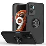 For Realme 9i 4G / OPPO A36 Q Shadow 1 Series TPU + PC Phone Case with Ring(Black+Red)