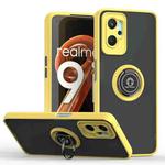 For Realme 9i 4G / OPPO A36 Q Shadow 1 Series TPU + PC Phone Case with Ring(Yellow)