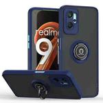 For Realme 9i 4G / OPPO A36 Q Shadow 1 Series TPU + PC Phone Case with Ring(Royal Blue)