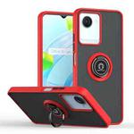 For Realme C30 / C33 Q Shadow 1 Series TPU + PC Phone Case with Ring(Red)