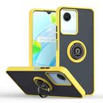 For Realme C30 / C33 Q Shadow 1 Series TPU + PC Phone Case with Ring(Yellow)