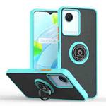For Realme C30 / C33 Q Shadow 1 Series TPU + PC Phone Case with Ring(Sky Blue)
