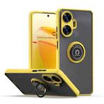 For Realme C55 4G Q Shadow 1 Series TPU + PC Phone Case with Ring(Yellow)