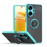 For Realme C55 4G Q Shadow 1 Series TPU + PC Phone Case with Ring(Sky Blue)