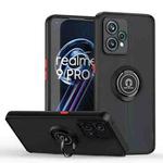 For Realme 9 Pro+ Q Shadow 1 Series TPU + PC Phone Case with Ring(Black+Red)