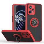 For Realme 9 Pro+ Q Shadow 1 Series TPU + PC Phone Case with Ring(Red)