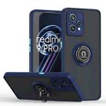 For Realme 9 Pro+ Q Shadow 1 Series TPU + PC Phone Case with Ring(Royal Blue)