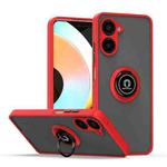 For Realme 10 Pro Q Shadow 1 Series TPU + PC Phone Case with Ring(Red)