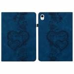 For iPad Air 11 2025 / 2024 Love Hearts Embossed Leather Smart Tablet Case(Dark Blue)