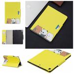 For iPad 9.7 (2018) / 9.7 (2017) Painted Pattern Horizontal Flip Leather Case with Holder & Card Slots & Wallet(Bear family)