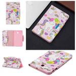 For Samsung Galaxy Tab A 8.0 (2018) / T387 Painted Pattern Horizontal Flip Leather Case with Holder & Card Slots & Wallet(Unicorn Family)