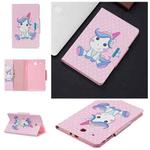 For Samsung Galaxy Tab E 9.6 / T560 Painted Pattern Horizontal Flip Leather Case with Holder & Card Slots & Wallet(Unicorn)