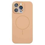 For iPhone 13 Pro Thin Circle MagSafe Liquid Silicone Phone Case(Gold)