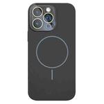 For iPhone 14 Pro Thin Circle MagSafe Liquid Silicone Phone Case(Graphite Grey)