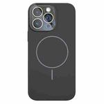 For iPhone 16 Pro Thin Circle MagSafe Liquid Silicone Phone Case(Graphite Grey)