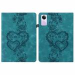 For Redmi Pad SE Love Hearts Embossed Leather Tablet Case(Green)