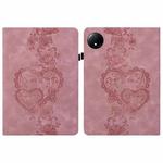 For Redmi Pad SE 4G Love Hearts Embossed Leather Tablet Case(Pink)