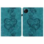 For Redmi Pad SE 4G Love Hearts Embossed Leather Tablet Case(Green)