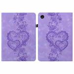 For Lenovo Tab M10 Plus 10.6 3rd Gen 2022 Love Hearts Embossed Leather Tablet Case(Purple)