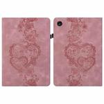 For Lenovo Tab M10 Plus 10.6 3rd Gen 2022 Love Hearts Embossed Leather Tablet Case(Pink)
