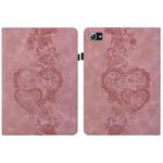 For Samsung Galaxy Tab A 10.1 2016 Love Hearts Embossed Leather Tablet Case(Pink)