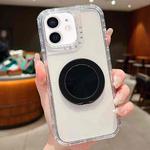 For iPhone 11 Dreamland Transparent MagSafe Holder Phone Case(Black)