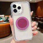 For iPhone 11 Pro Max Dreamland Transparent MagSafe Holder Phone Case(Dark Purple)