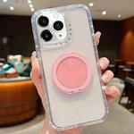 For iPhone 11 Pro Max Dreamland Transparent MagSafe Holder Phone Case(Pink)