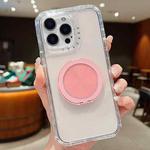 For iPhone 14 Pro Dreamland Transparent MagSafe Holder Phone Case(Pink)