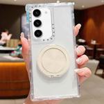 For Samsung Galaxy S21 5G Dreamland Transparent MagSafe Holder Phone Case(White)