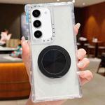 For Samsung Galaxy S21 5G Dreamland Transparent MagSafe Holder Phone Case(Black)