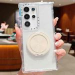 For Samsung Galaxy S21 Ultra 5G Dreamland Transparent MagSafe Holder Phone Case(White)